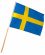Svensk flagga p pinne 