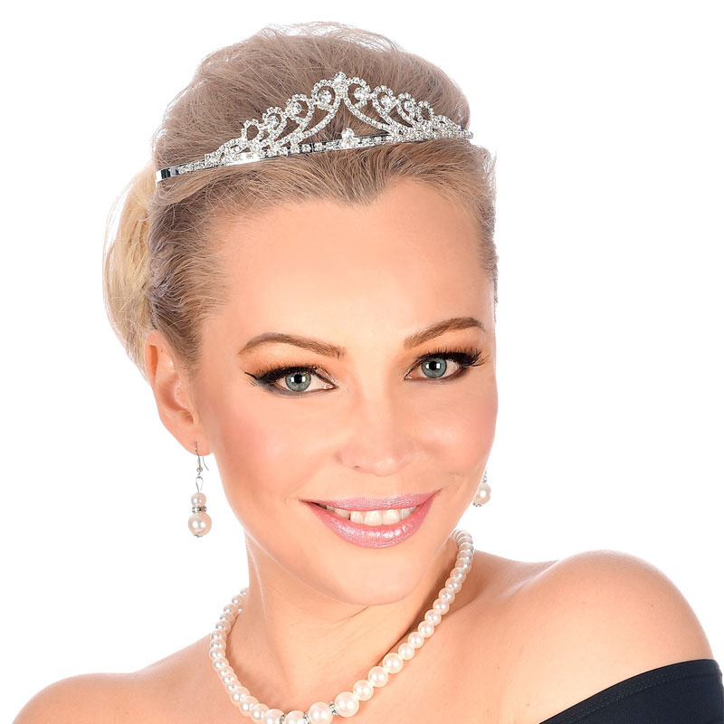 Tiara i metall Silver