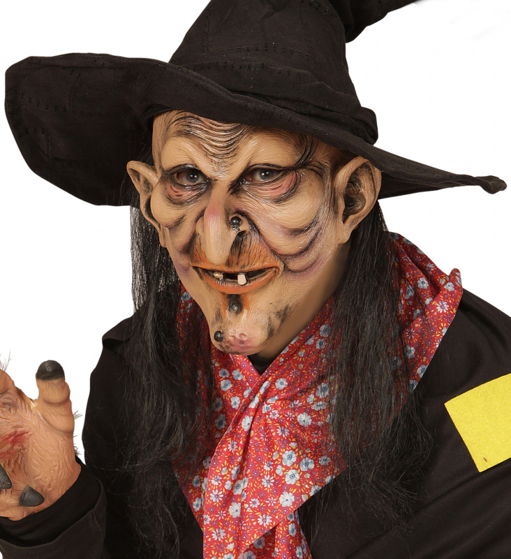 Latexmask Butler med hår  