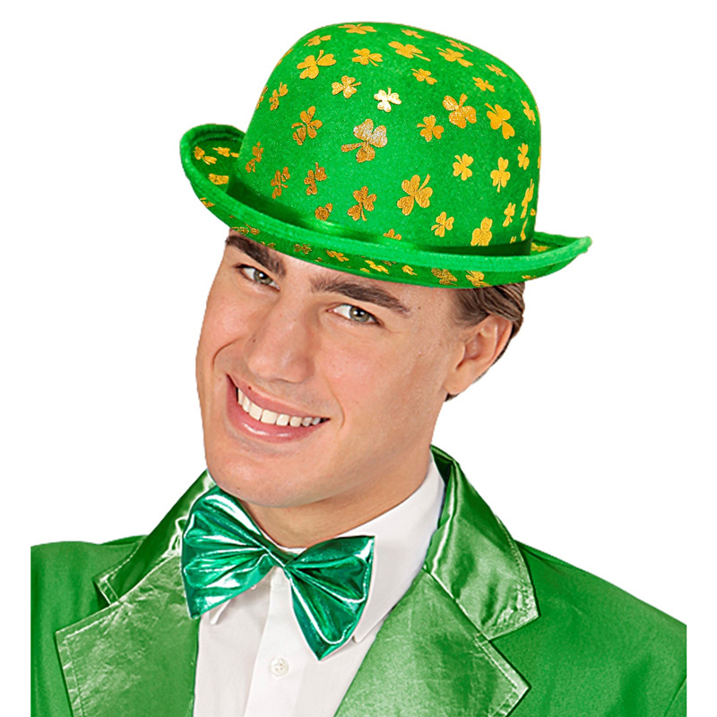 Hatt grön med guldklöver