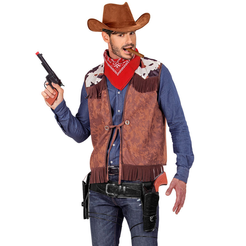 Cowboy hölster dubbel med bälte