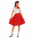 50-tals kjol med scarf Röd