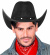 Cowboyhatt Svart med nitar Cowboyhatt Svart med nitar