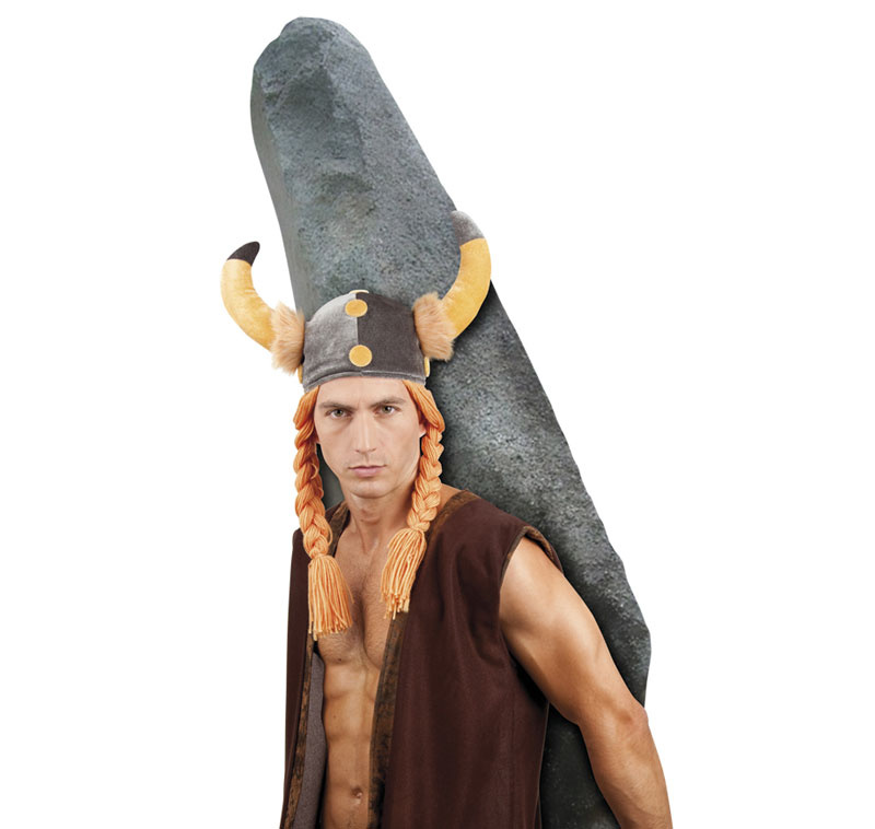 Vikingahjälm med flätor