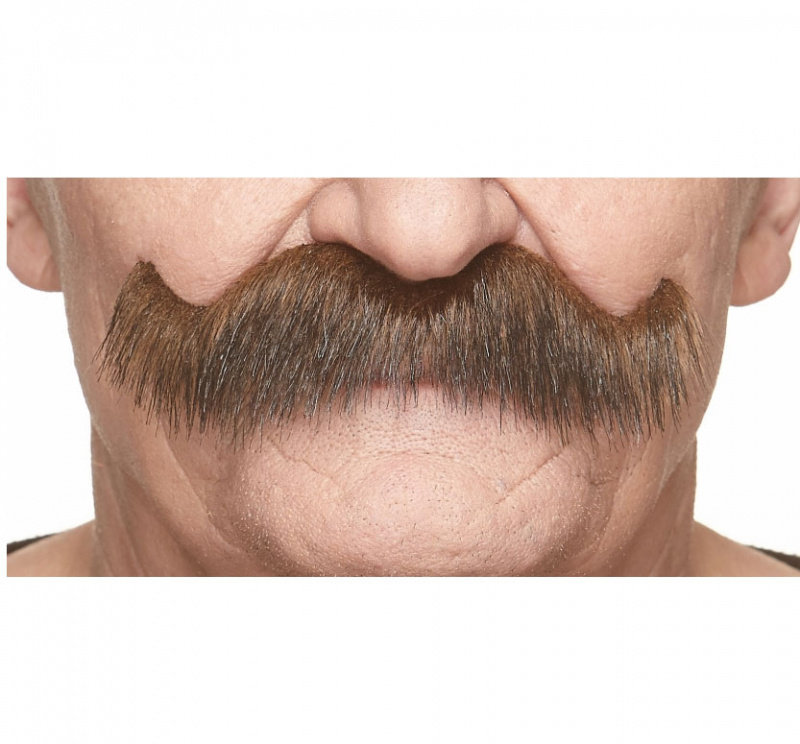 Mustasch Show Mörkbrun