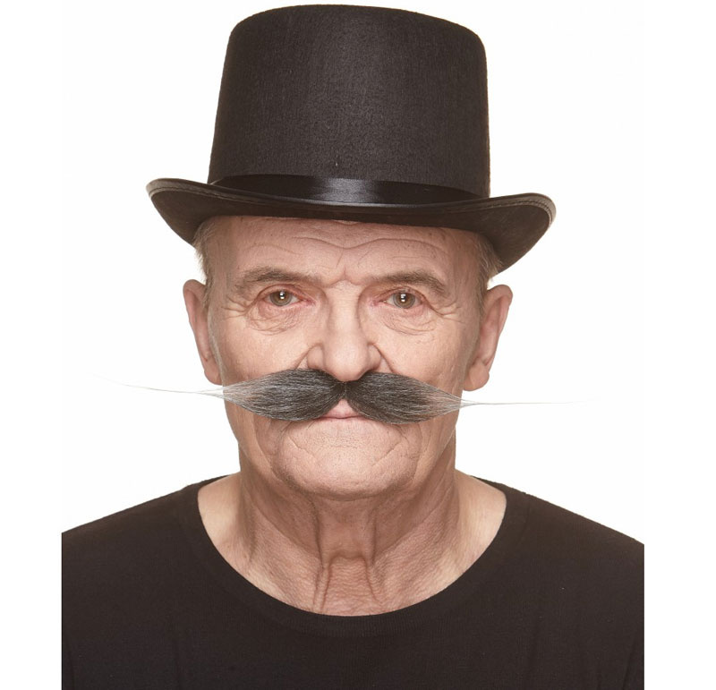 Mustasch Grå, vaxad 