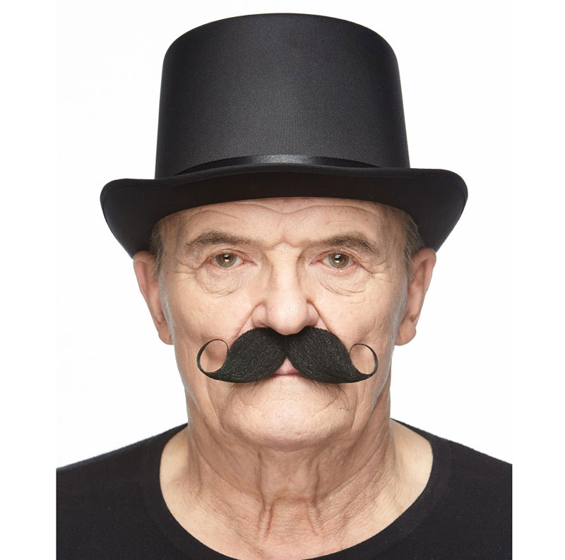 Mustasch Detektiv Knorr Svart