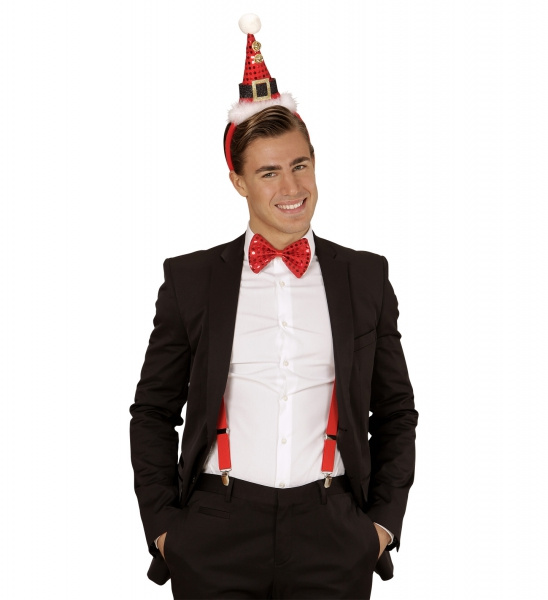 Diadem med tomteluva och fluga