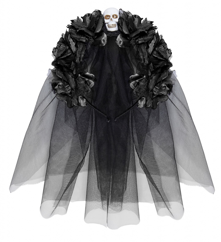 Diadem Dödskalle med slöja