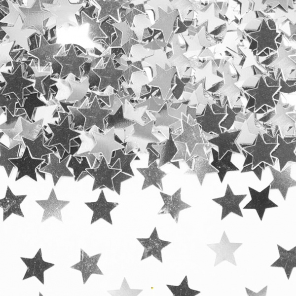 Konfetti stjärna Silver