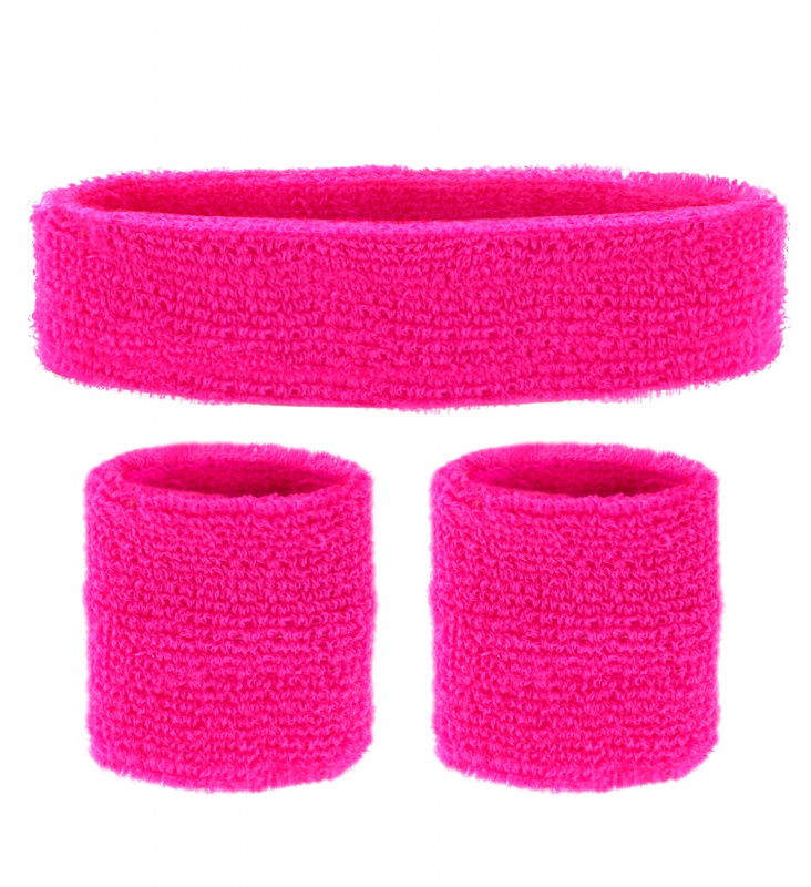 Svettband neon rosa