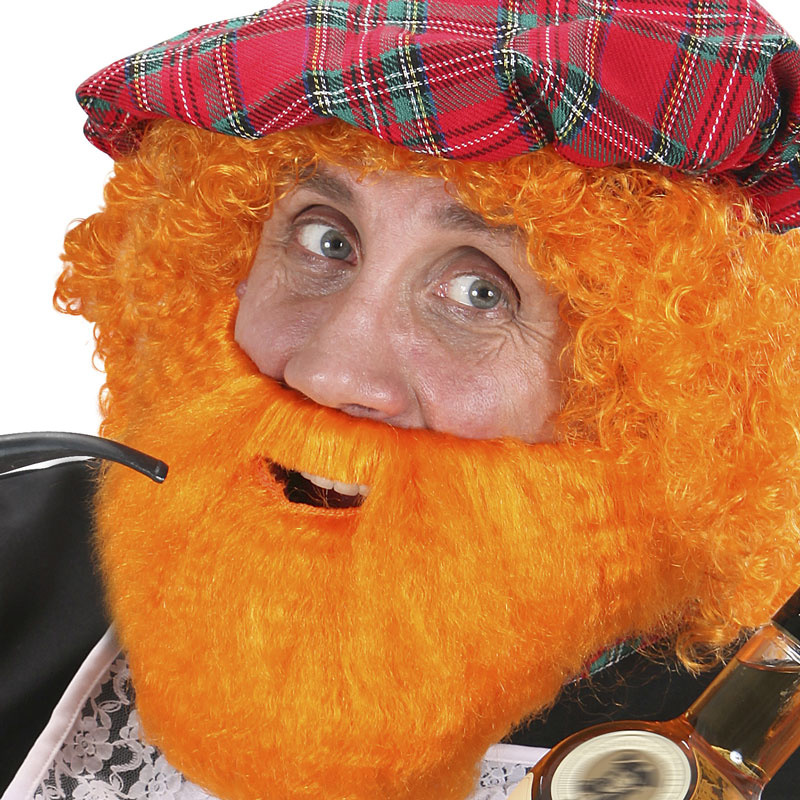 Skägg med Mustasch Orange