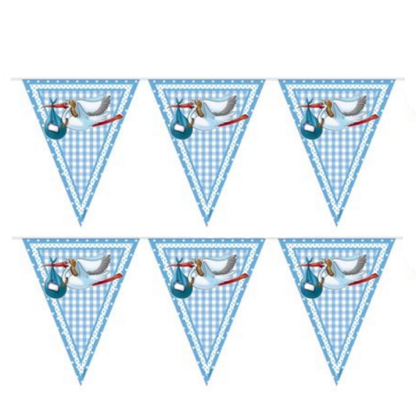 Baby shower vimpel blå
