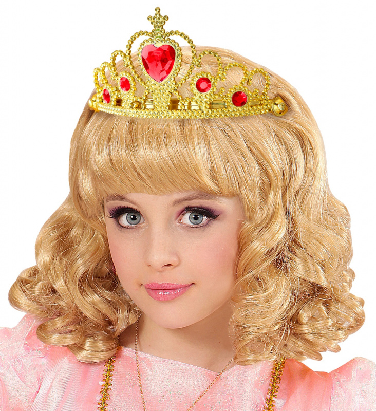 Tiara Guld med röda stenar