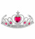 Tiara Silver med rosa stenar Tiara Silver med rosa stenar