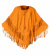 Poncho med fransar Mocka  Poncho med fransar Mocka