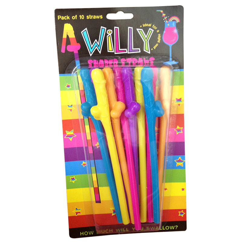 Sugrör Willy Neon 10-pack