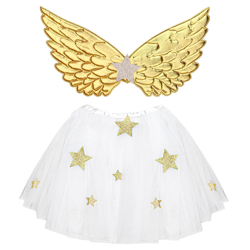 Ängel vingar med tyllkjol