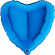 Folieballong Hjärta Blå