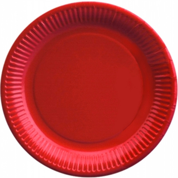 Tallrik röd 20-pack