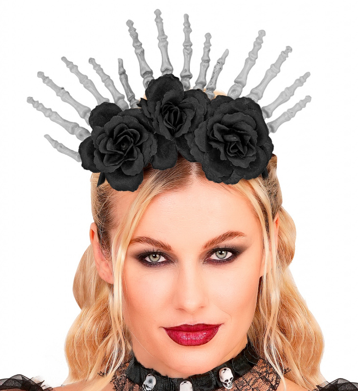Diadem skelett med rosor