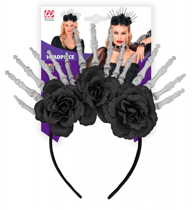 Diadem skelett med rosor