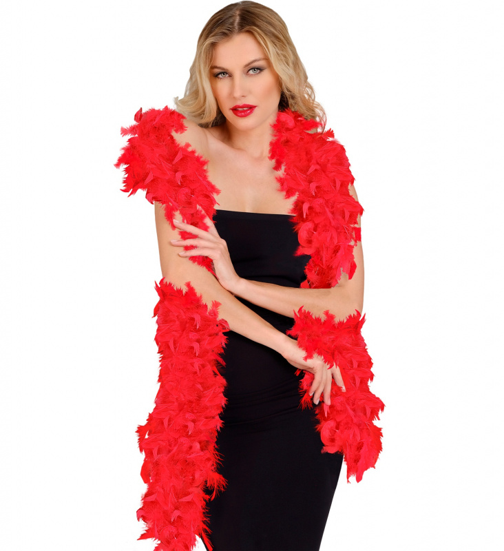 Fjäderboa Delux Röd 