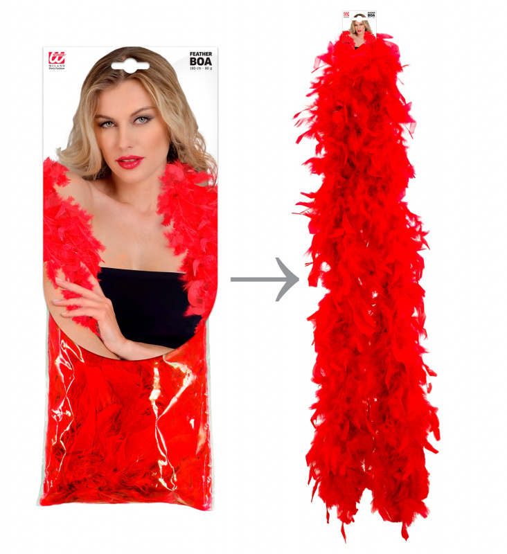 Fjäderboa Delux Röd 