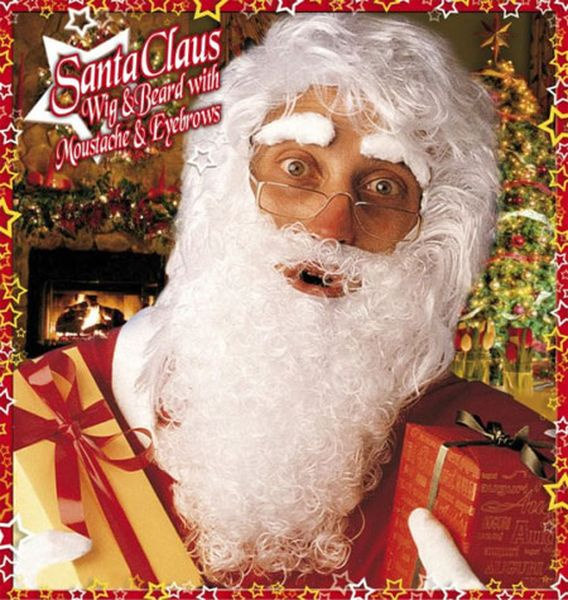 Tomteskägg och peruk.