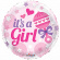 Folieballong It's a Girl Rund Folieballong It's a Girl Rund