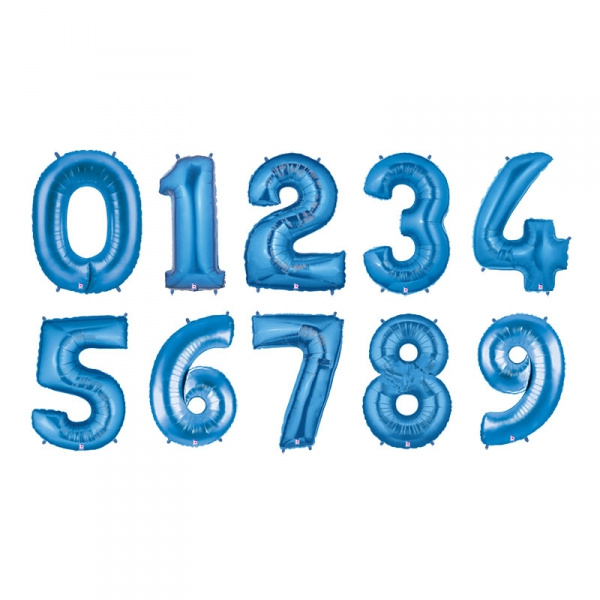 Sifferballong blå