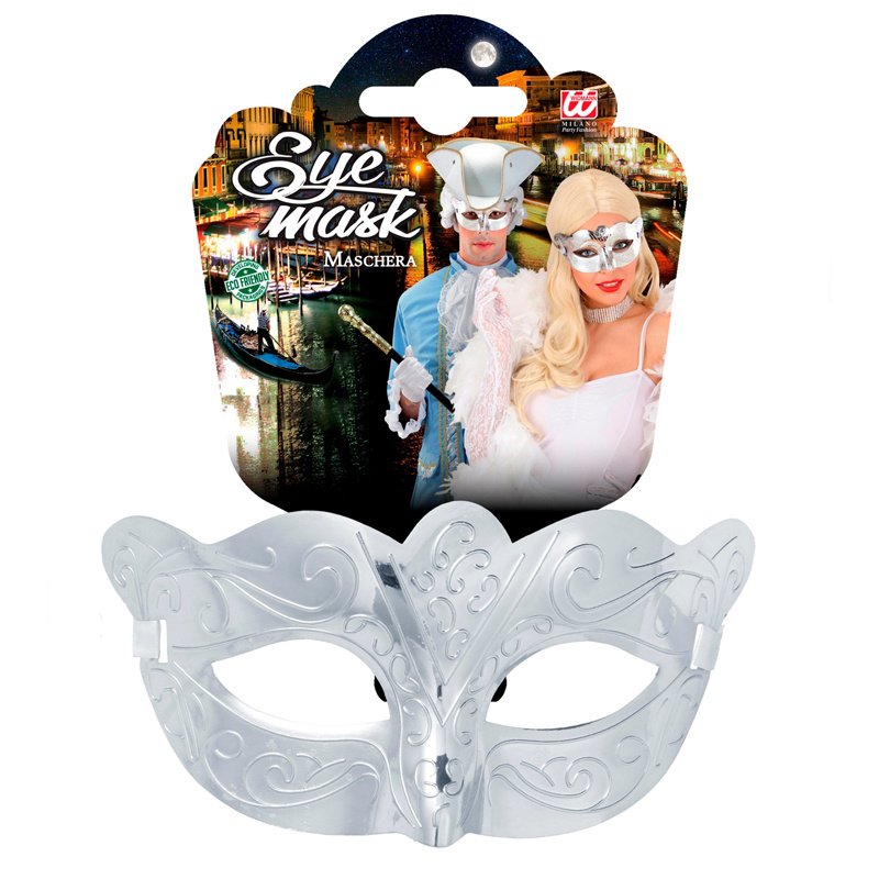 Ögonmask Metallic Silver 