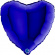 Folieballong hjrta 46cm Mrkbl