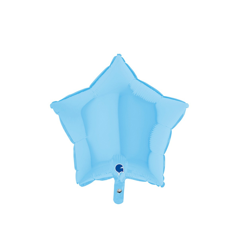 Folieballong stjärna pastellblå 46cm