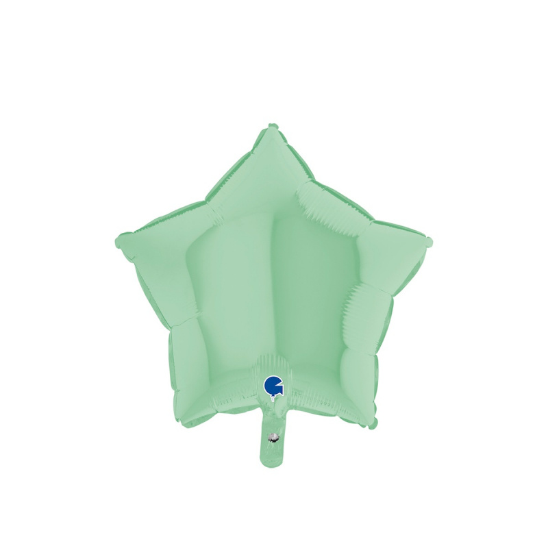 Ballong Pastellgrön matt stjärna 46cm
