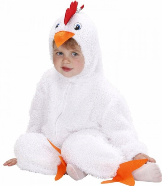 Kycklingdräkt vit barn