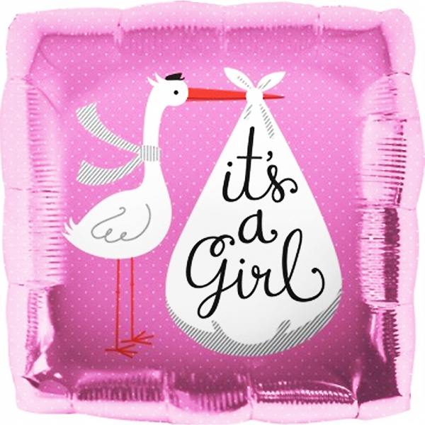 Folieballong Baby shower Girl