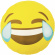 Folieballong emoji laughing crying