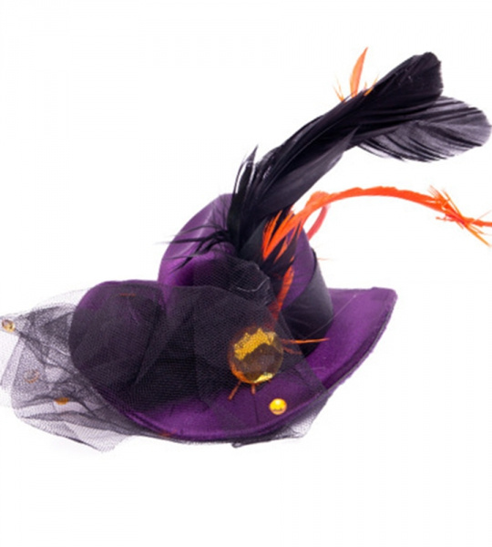 Minihatt med fjäder