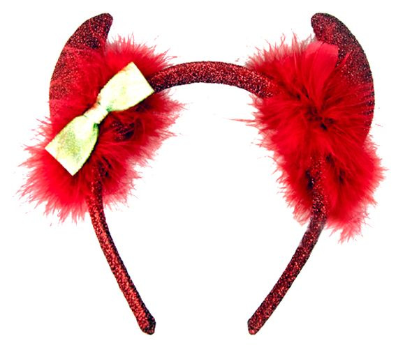 Djävulsdiadem med guldrosett 