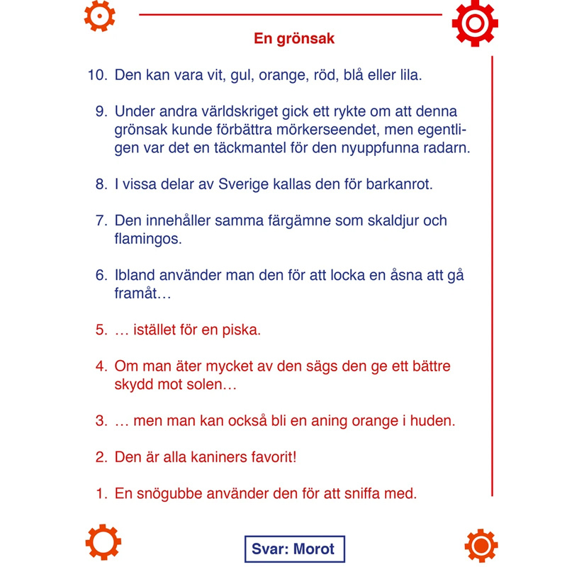 Frågespel Röda Tråden