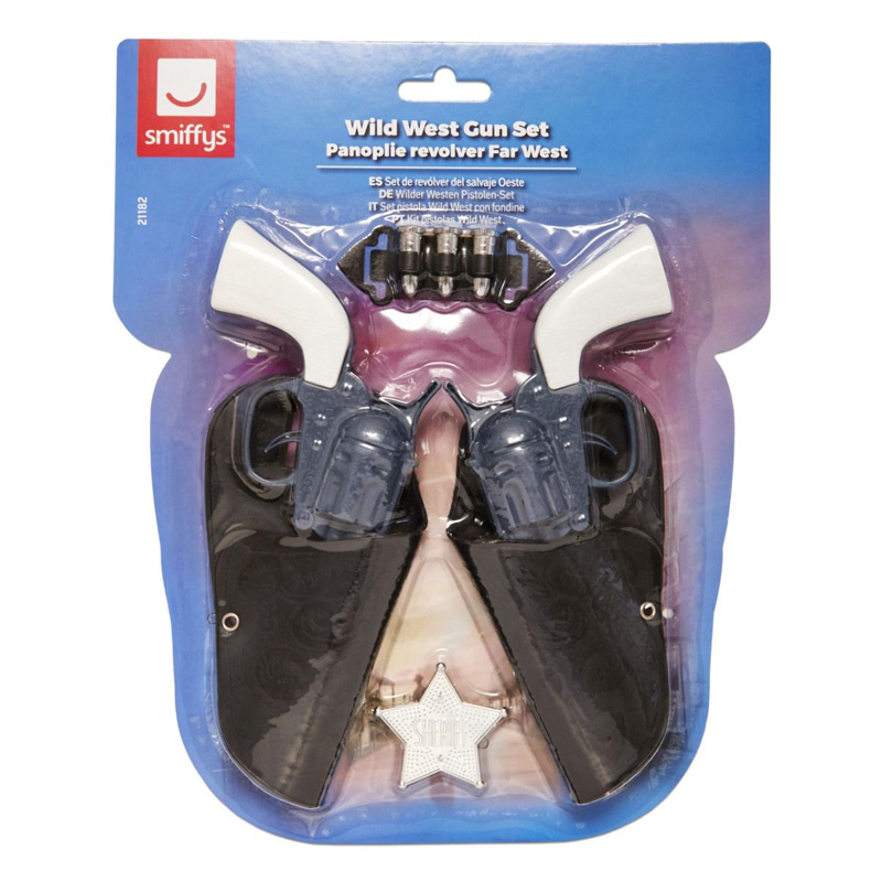 Pistoler 2 st med stjärna och patroner