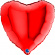 Folieballong hjärta röd