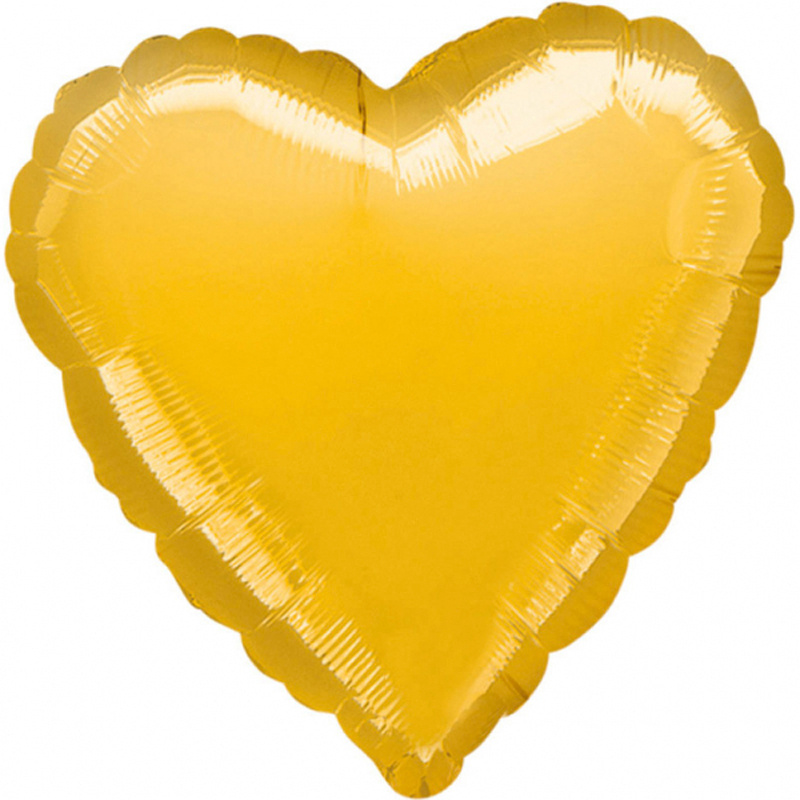 Folieballong Hjärta Guld