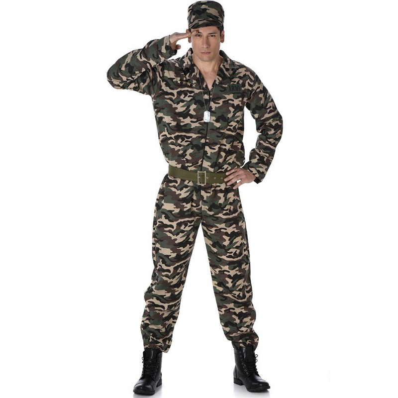 Militär Maskeraddräkt L