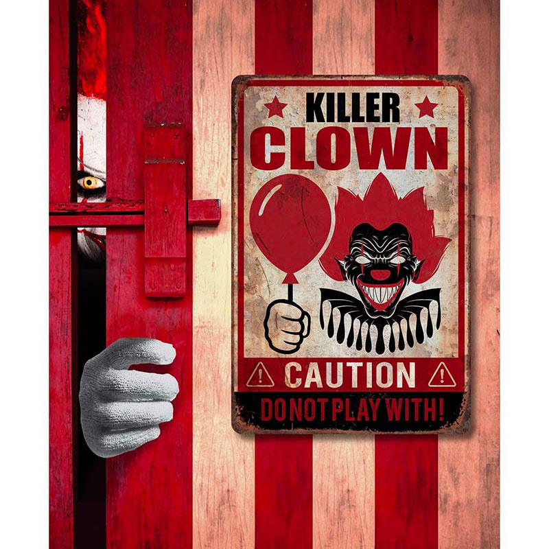 Skylt Killer Clown