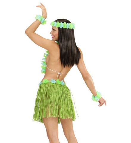 Hawaii kjol och krans grön