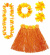 Hawaii kjol krans orange Hawaii kjol krans orange