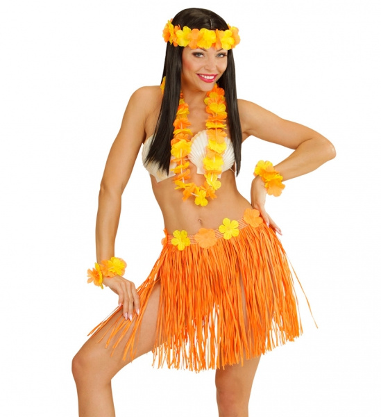 Hawaii kjol krans orange