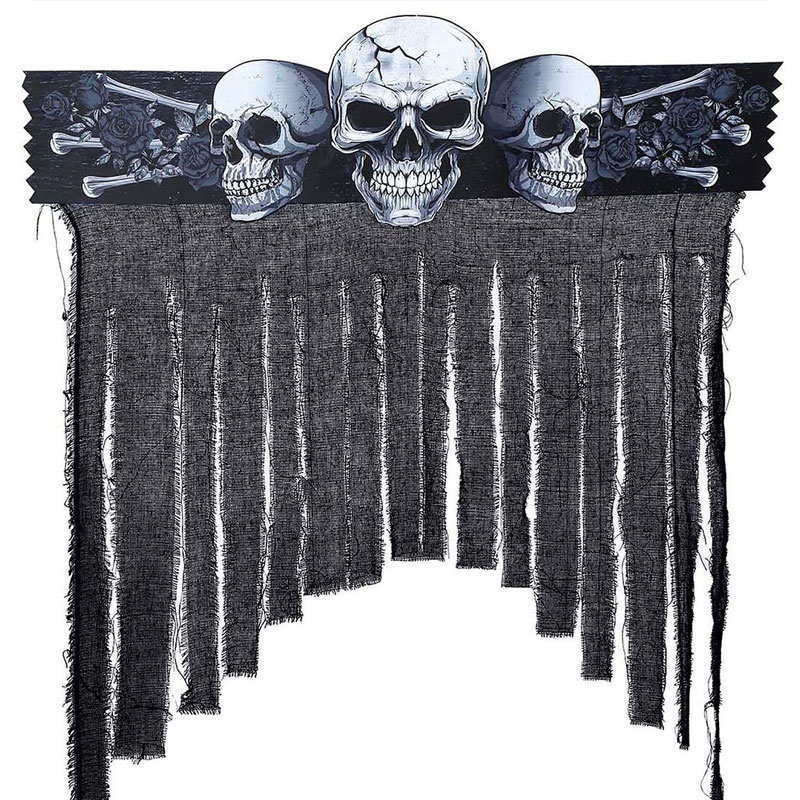 Draperi Dödskalle